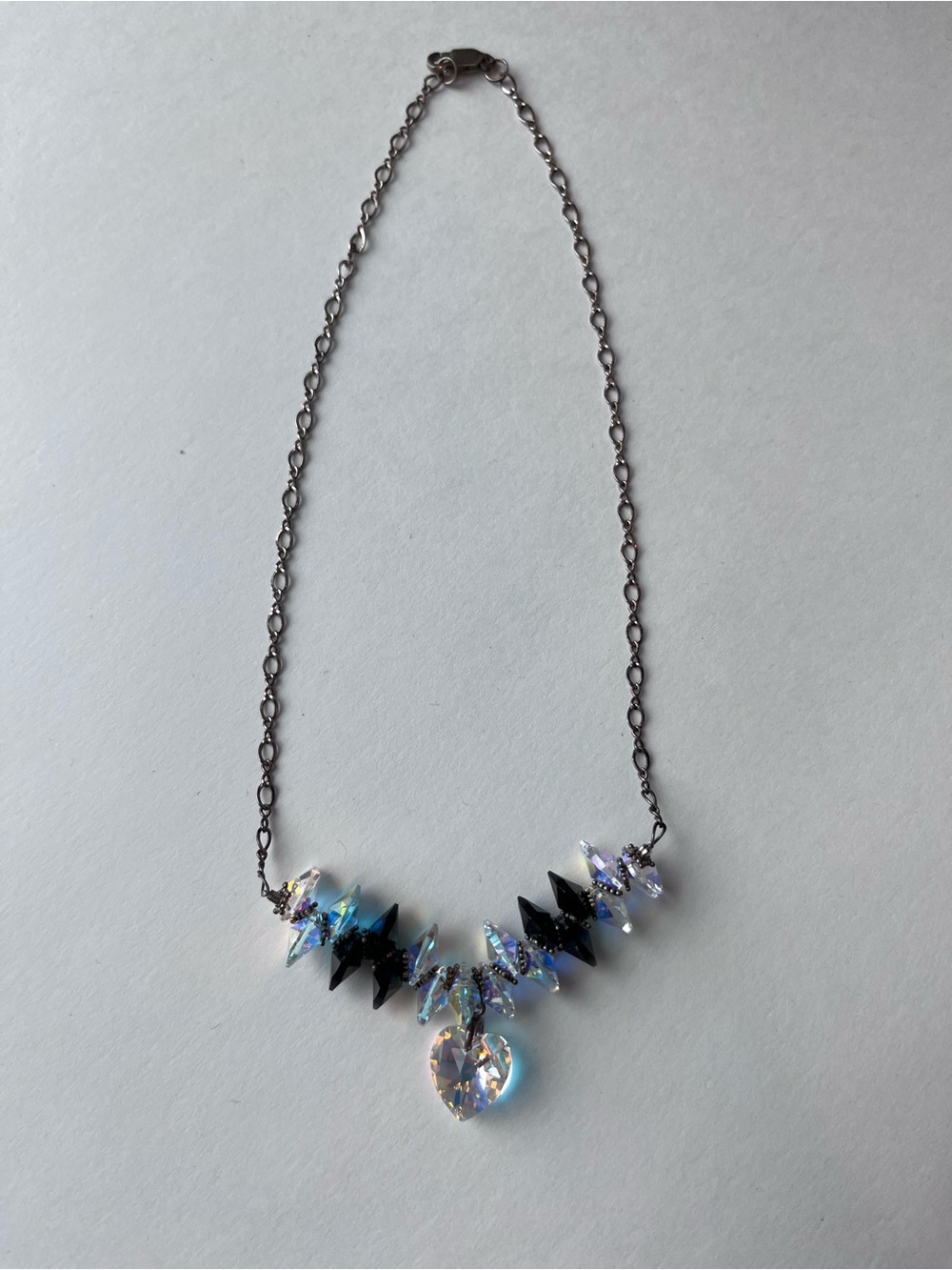 Crystal Heart Sterling Silver 925 Necklace